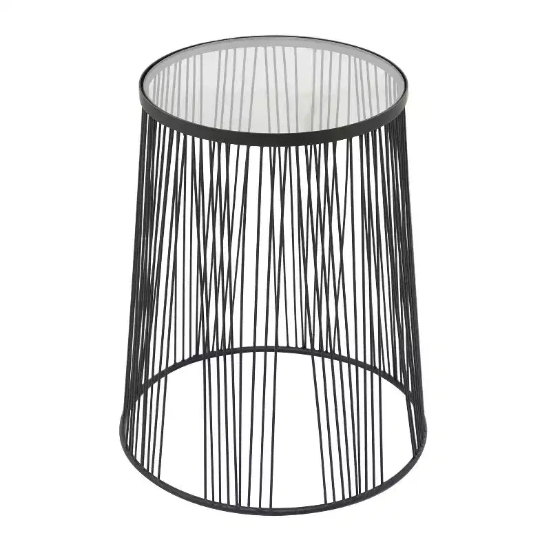 Contemporary Metal Accent Table Light Black - Olivia & May