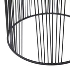 Table d'appoint ronde noire en métal, 1 personne