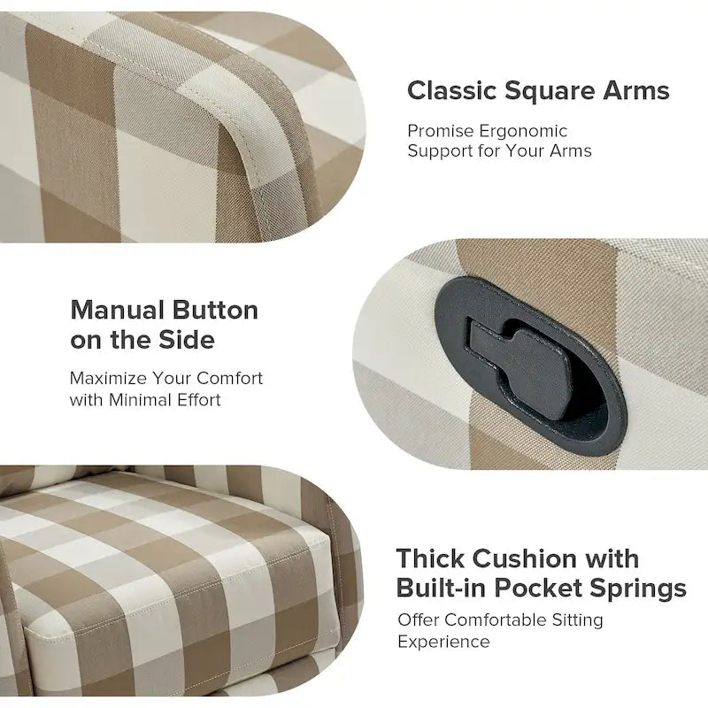 Fauteuil inclinable, pivotant à 360° et à bascule Diana en polyester moderne par HULALA HOME