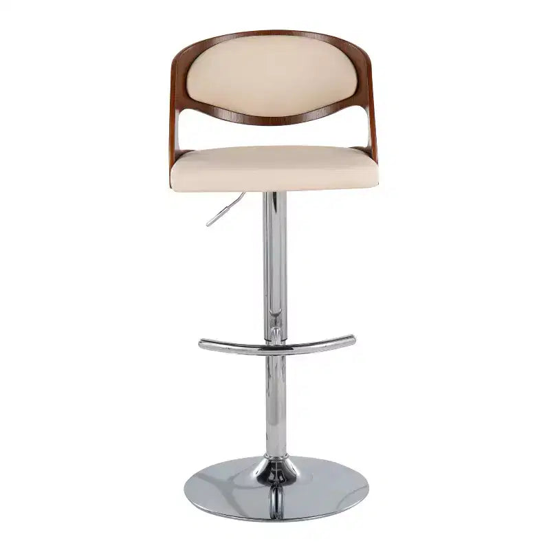 Lot de 2 tabourets de bar réglables pivotants Pino, style Mid-Century Modern - Lumisource