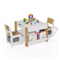 Ensemble Table d'activités 4-en-1 avec plateau amovible, table avec tiroirs et étagère, mobilier multifonctionnel pour tout-petits pour le dessin et la lecture