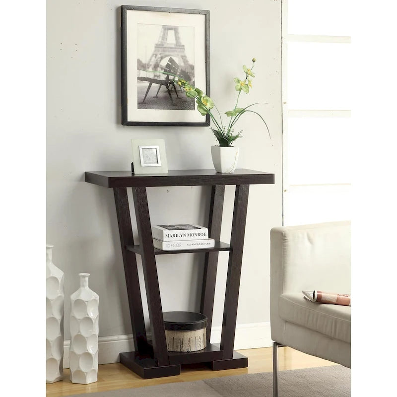 Table console Newport V avec étagères de Convenience Concepts