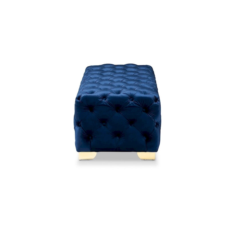 Banc ottoman en velours Gracewood Hollow Solanki