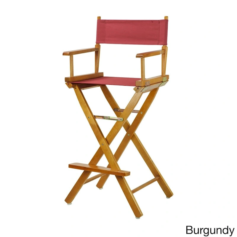 Chaise de réalisateur en chêne miel 30 pouces