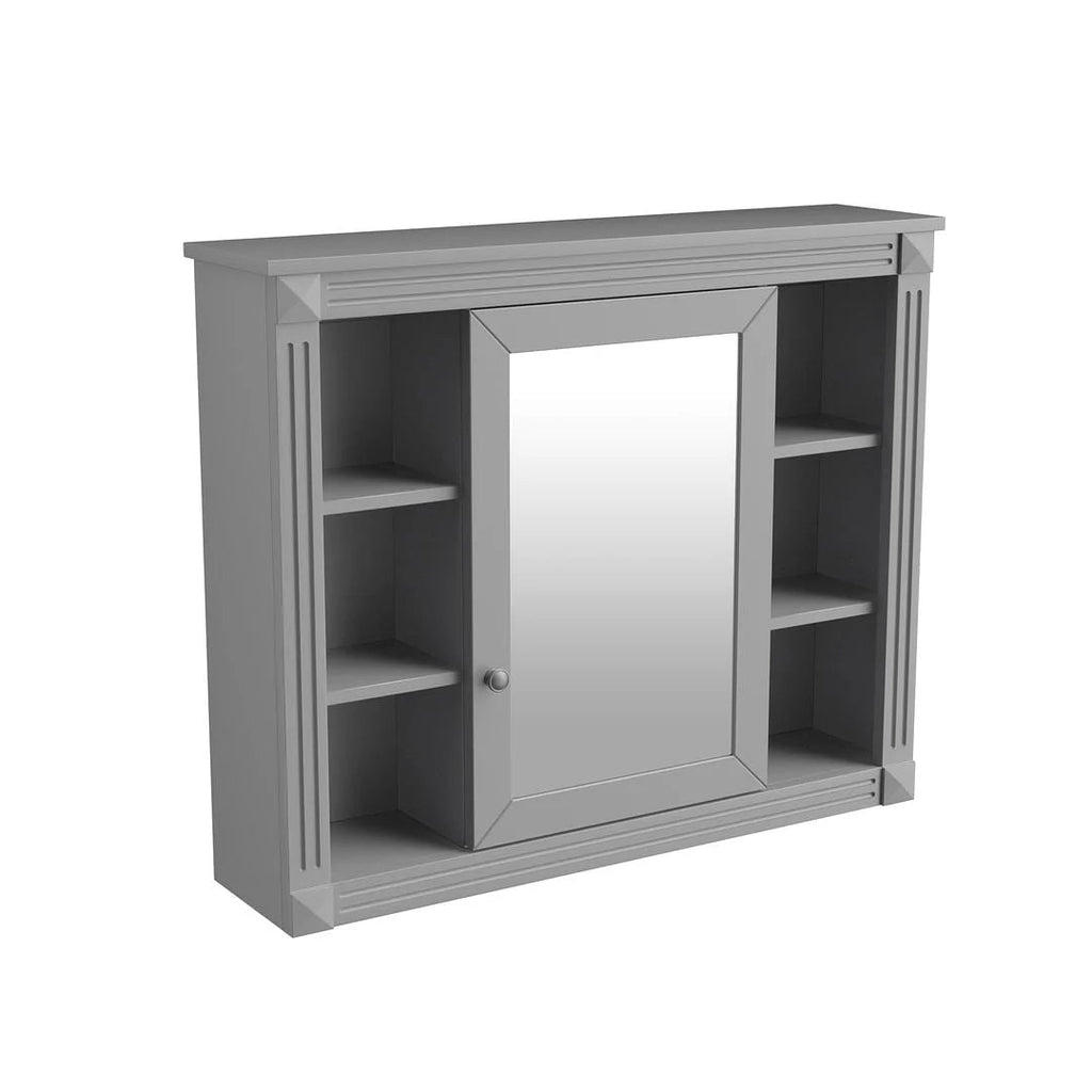 Meuble-lavabo moderne de 36 po avec vasque et armoire à miroir, 2 portes et 2 tiroirs