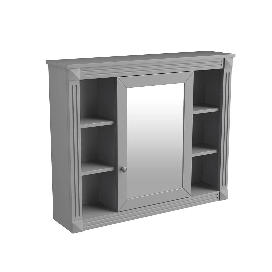 Meuble-lavabo moderne de 36 po avec vasque et armoire à miroir, 2 portes et 2 tiroirs