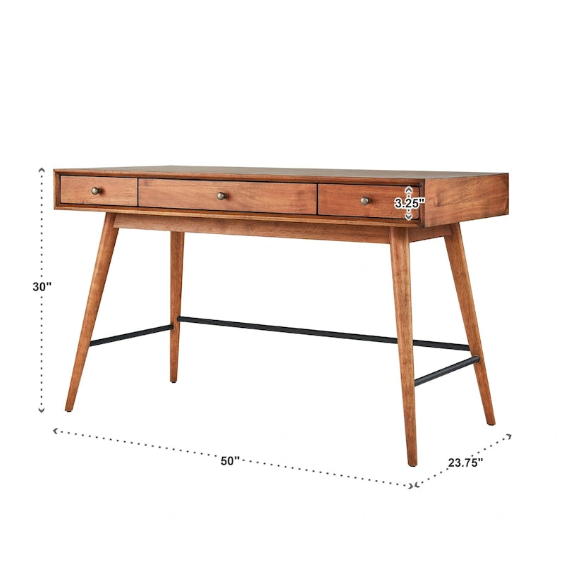 Bureau Aksel en bois à 3 tiroirs par iNSPIRE Q Modern