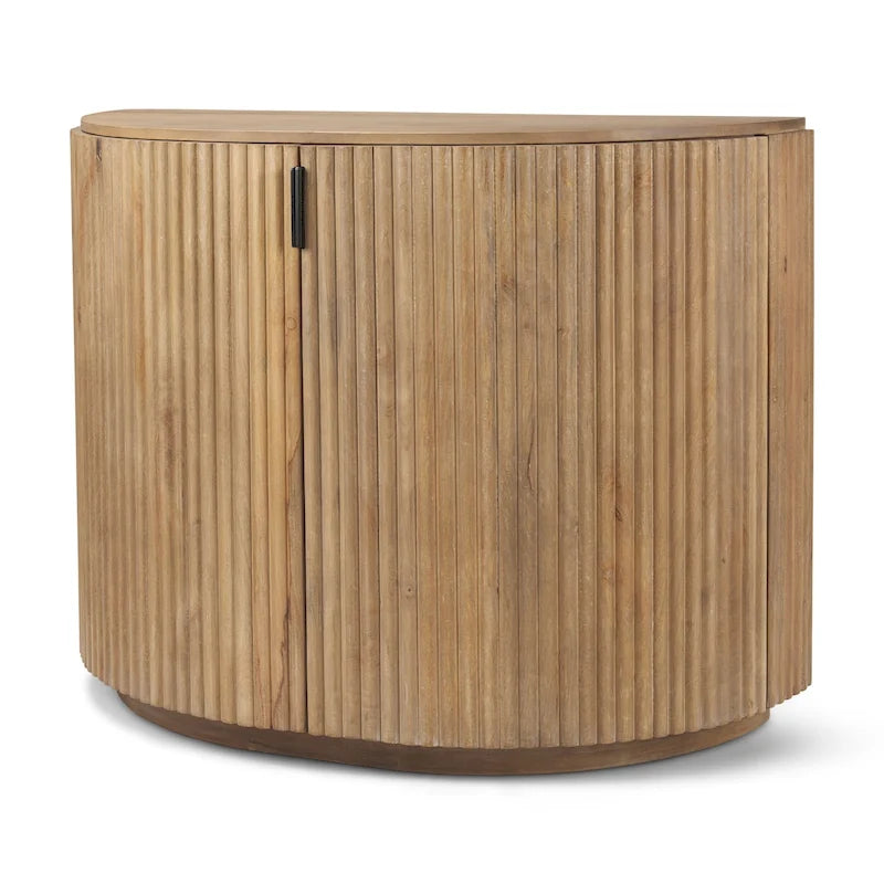 Meuble d'appoint en bois massif marron clair