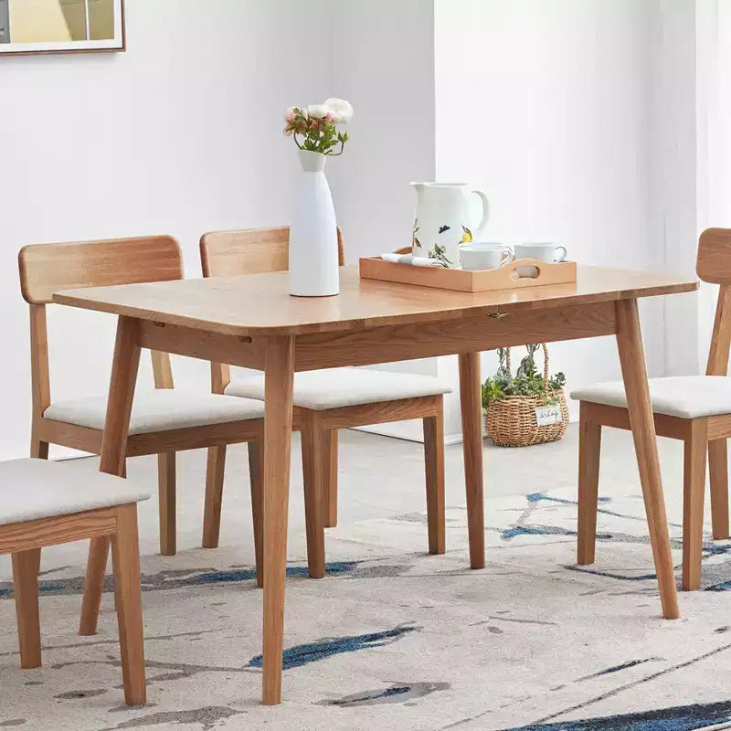 Table à manger extensible, Table en bois télescopique moderne pour 6-8 personnes, Table multifonctionnelle peu encombrante pour cuisine, salle à manger/salon, bureau