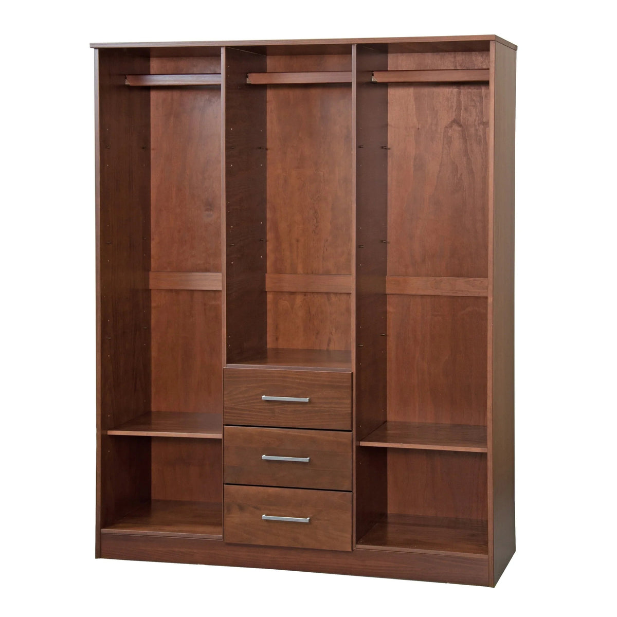 Armoire Palace Imports Cosmo à 3 portes en bois massif à 100 %, avec portes en bois massif ou miroirs