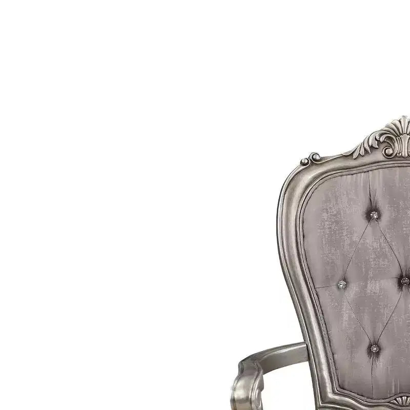 23.25 Chaise de salle à manger Ariadne en velours et finition platine antique - Acme Furniture