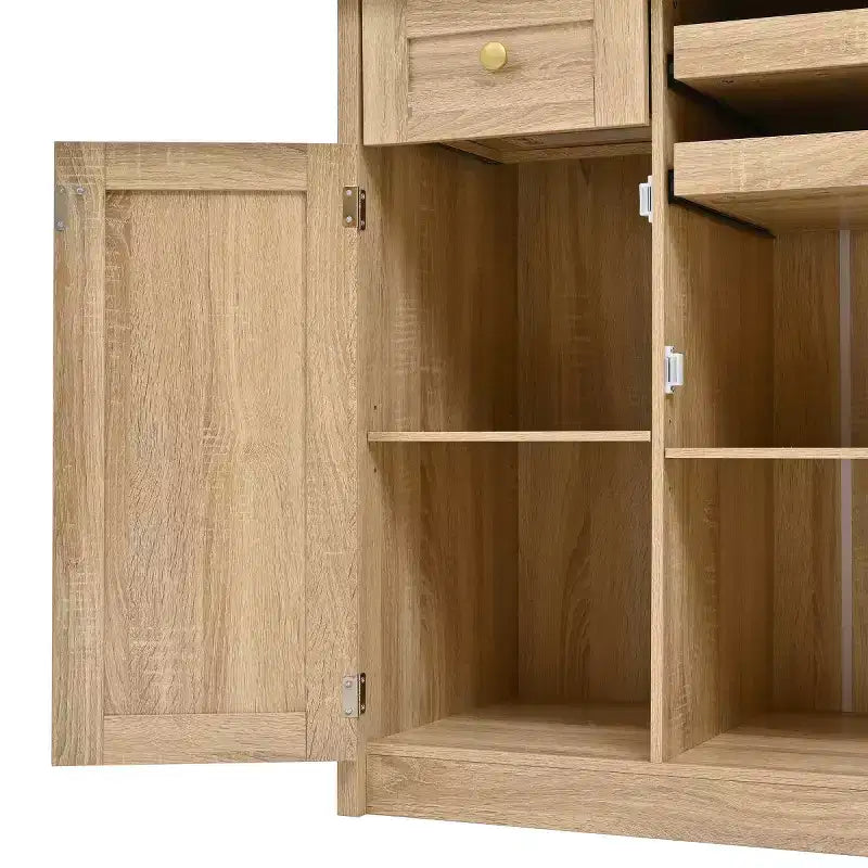 Armoire de cuisine haute (75 po) avec portes vitrées