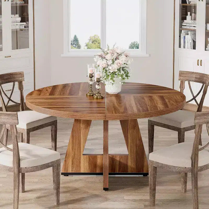 Table à manger ronde de 120 cm pour 4 personnes