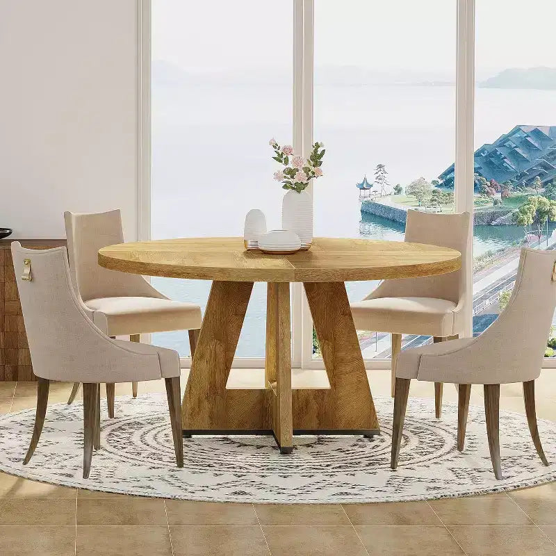 Table à manger ronde de 120 cm pour 4 personnes