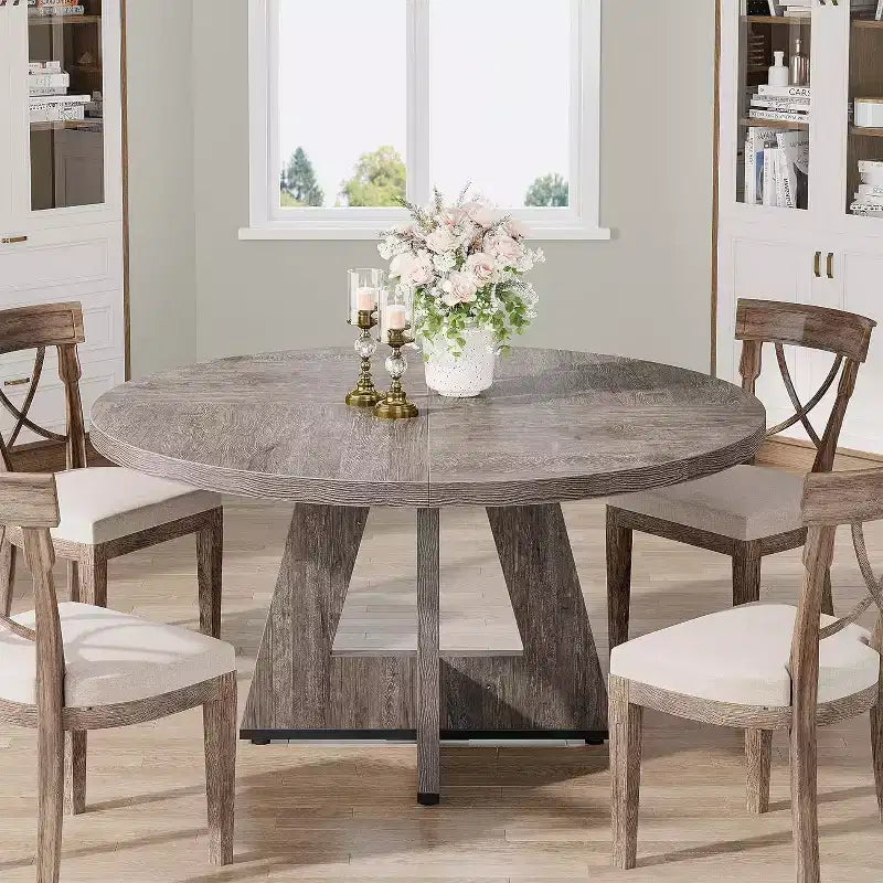 Table à manger ronde de 120 cm pour 4 personnes