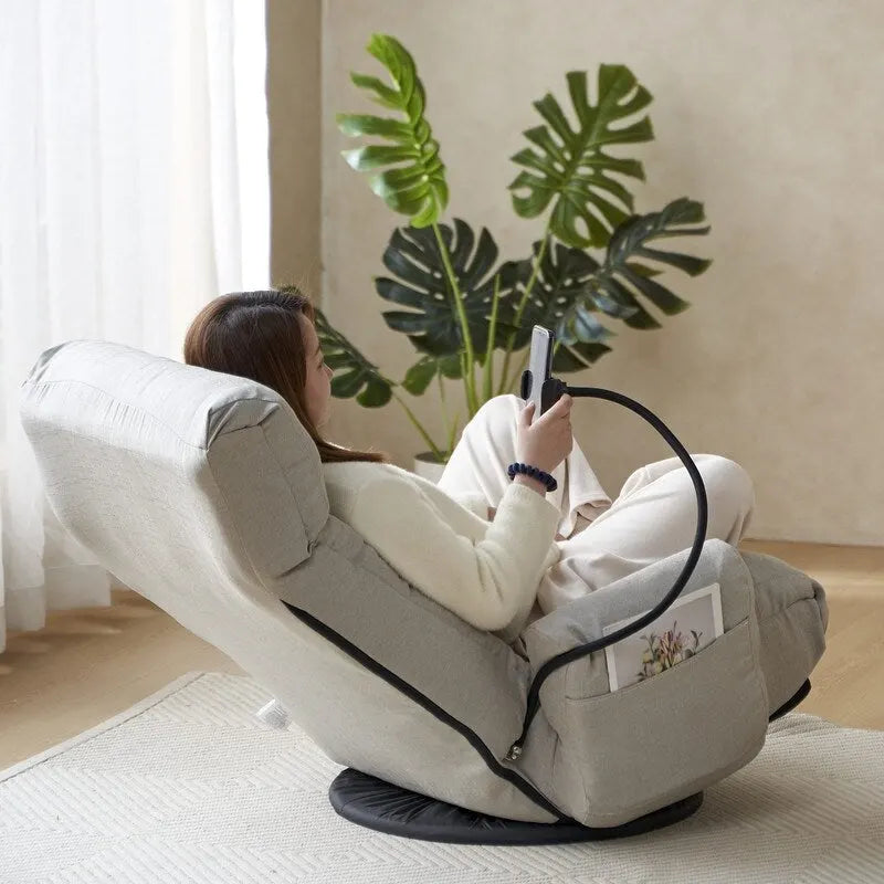 Fauteuil de jeu de sol ergonomique, pivotant et inclinable