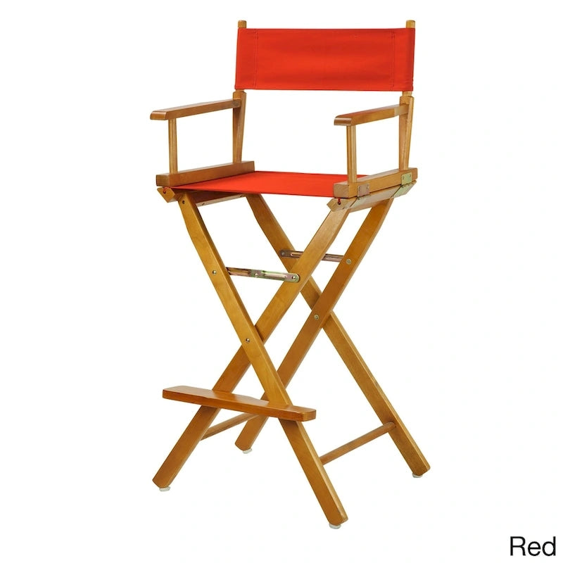 Chaise de réalisateur en chêne miel 30 pouces