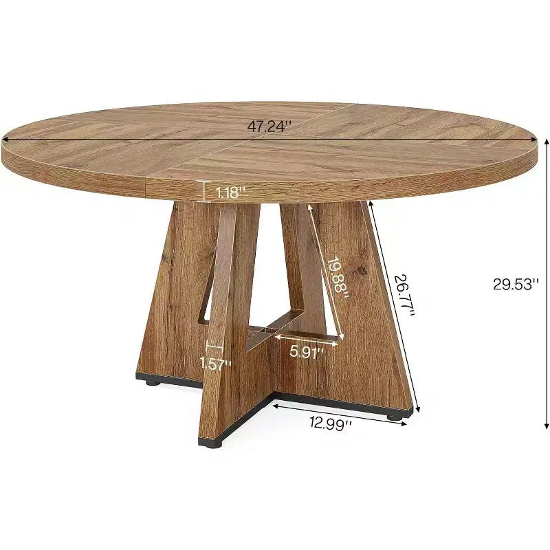 Table à manger ronde de 120 cm pour 4 personnes