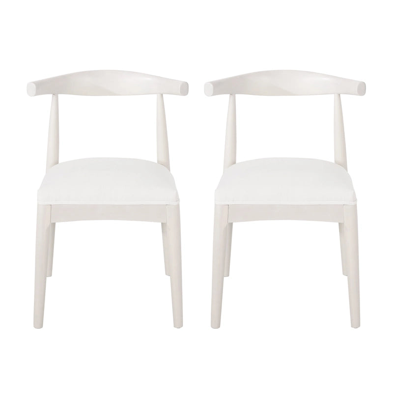 Chaises de salle à manger Cortina en tissu et en hévéa (lot de 2) de Christopher Knight Home