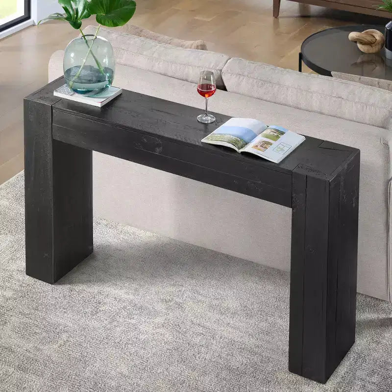 Console en bois massif Stockyard de 56 pouces