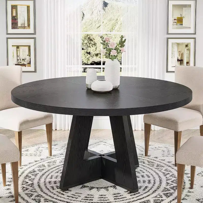 Table à manger ronde de 120 cm pour 4 personnes
