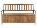 Banc de jardin 160 cm avec coffre de rangement Bois d'acacia Marron