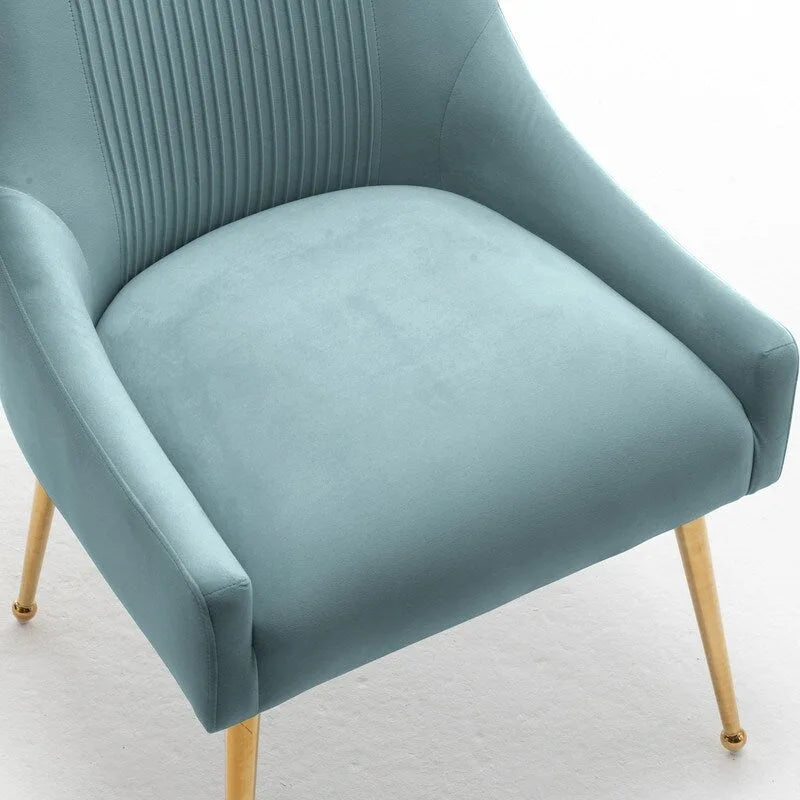 SEYNAR Lot de 8 chaises de salle à manger modernes en velours glamour, chaise de coiffeuse capitonnée pour salon (sans table)