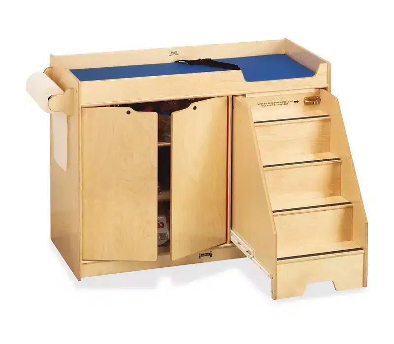 Table à langer avec escalier escamotable 48 x 22,5 po beige