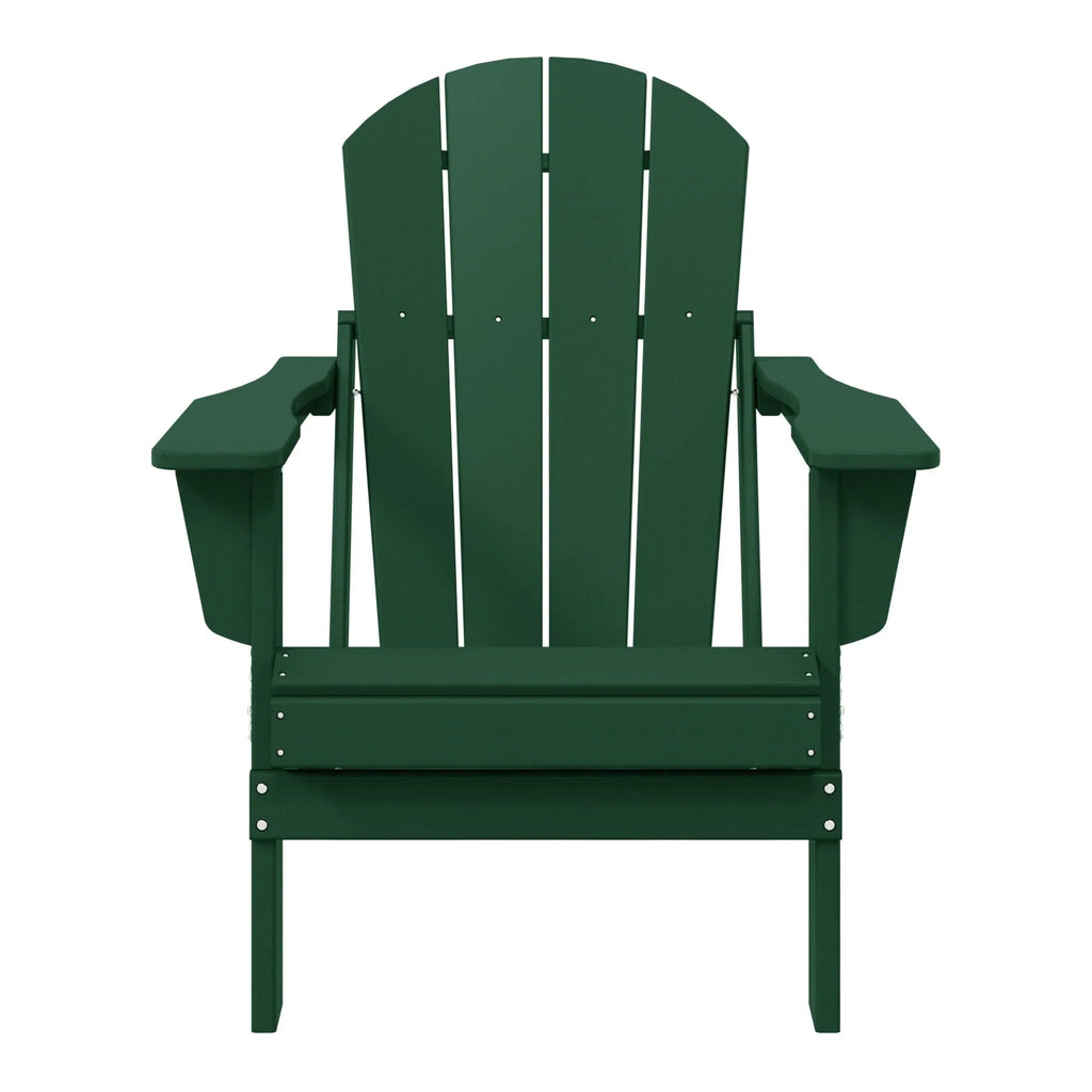 Chaise Adirondack pliante d'extérieur tout temps Polytrends Laguna résistante à la décoloration pour patio