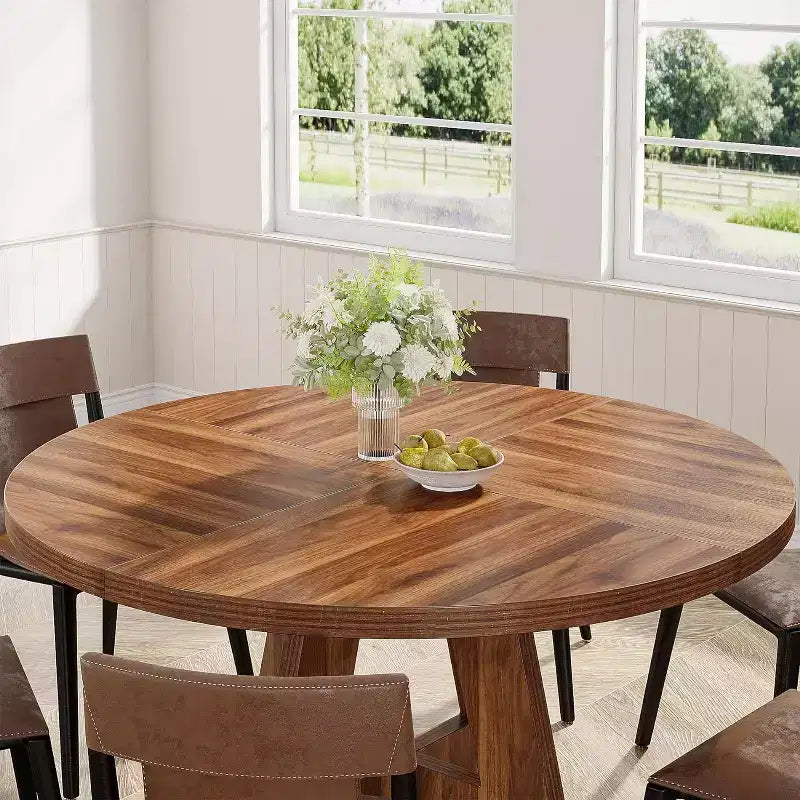 Table à manger ronde de 120 cm pour 4 personnes