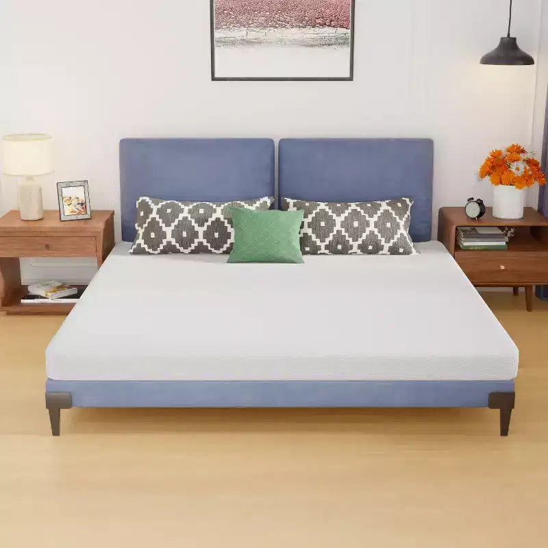 FDW Matelas en mousse à mémoire de forme 5 pouces, fermeté moyenne, certifié CertiPUR-US, matelas en boîte soulageant la pression, sans fibre de verre, blanc