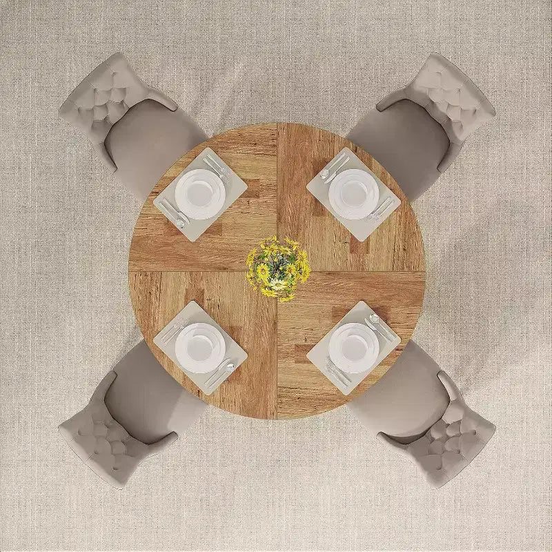 Table à manger ronde de 120 cm pour 4 personnes