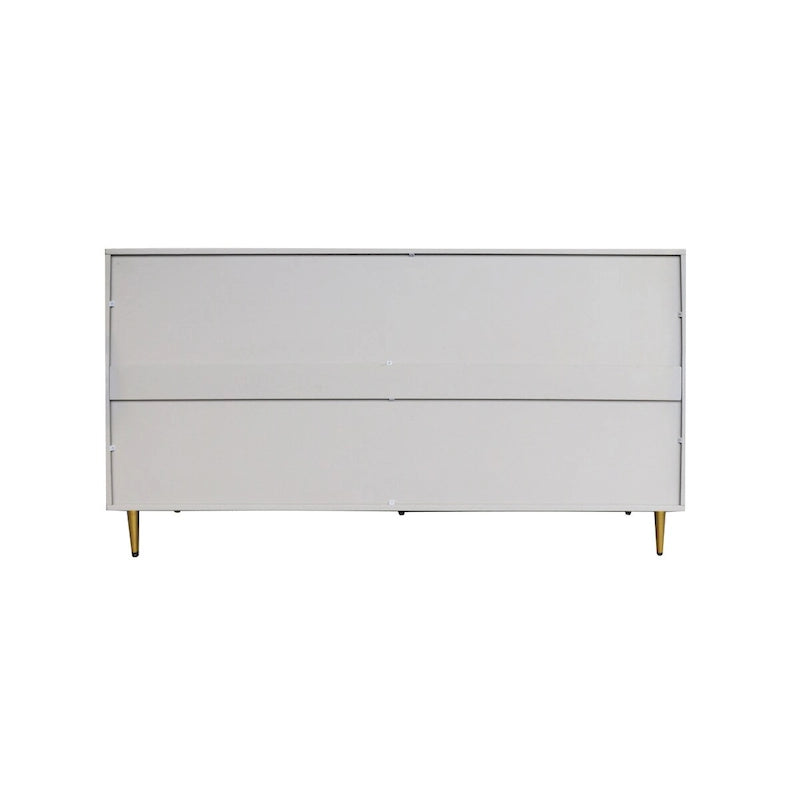Buffet bahut moderne en bois laqué bleu/gris de 152 cm avec 4 portes, meuble de rangement d'appoint