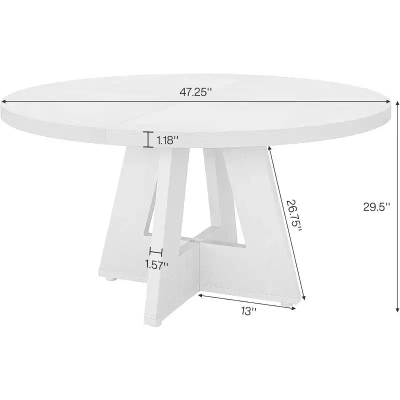 Table à manger ronde de 120 cm pour 4 personnes
