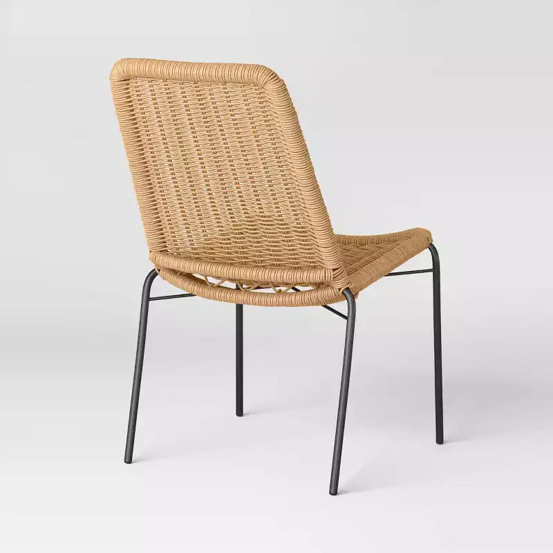 Lot de 4 chaises de salle à manger de patio sans accoudoirs en osier marron - Threshold™