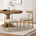 Chaises de salle à manger Cortina en tissu et en hévéa (lot de 2) de Christopher Knight Home