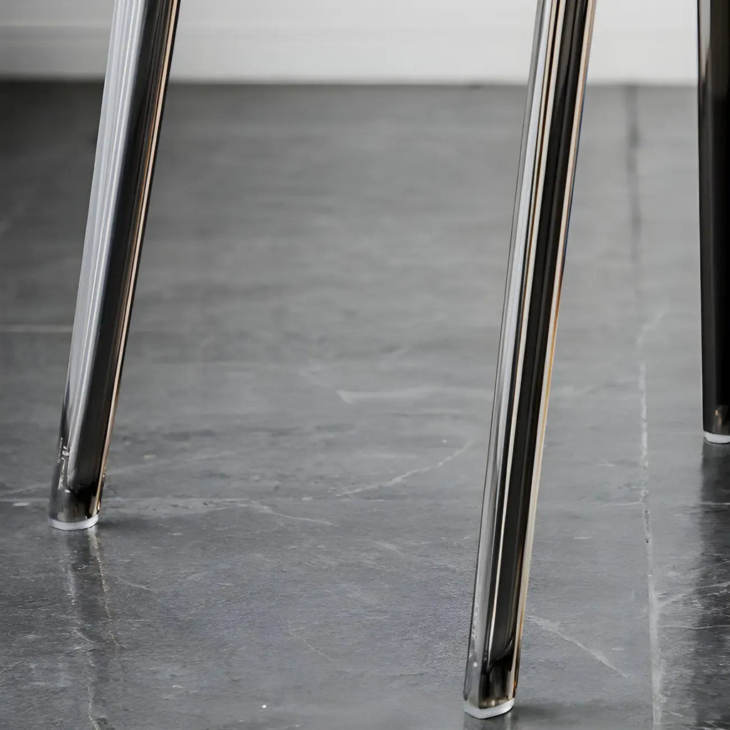 Chaise de salle à manger sans accoudoirs à dossier bas en acrylique ambre