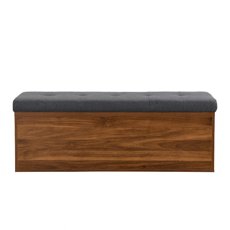 Banc de rangement pour chaussures, meuble à chaussures avec assise rembourrée et deux portes pour entrée