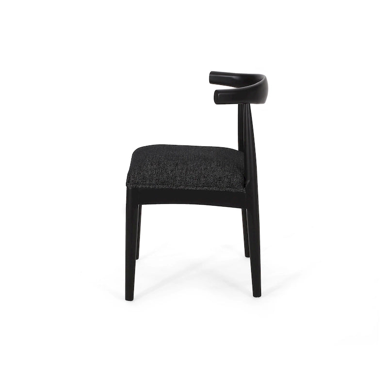 Chaises de salle à manger Cortina en tissu et en hévéa (lot de 2) de Christopher Knight Home