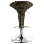 Tabouret de bar pivotant rond marron et chrome, lot de 2 (1 personne)