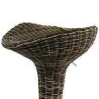 Tabouret de bar pivotant rond marron et chrome, lot de 2 (1 personne)