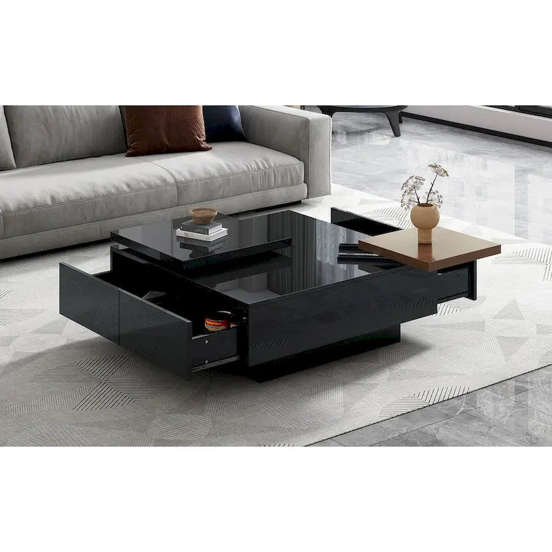 Table basse carrée moderne en bois