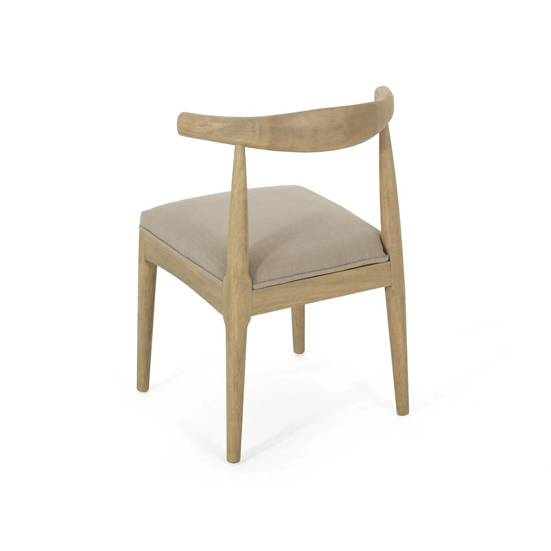 Chaises de salle à manger Cortina en tissu et en hévéa (lot de 2) de Christopher Knight Home