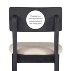 Tabouret de bar rembourré gris anthracite / gris clair, sans accoudoirs avec dossier, 1 place
