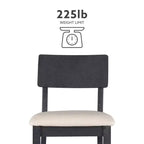 Tabouret de bar rembourré gris anthracite / gris clair, sans accoudoirs avec dossier, 1 place