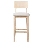 Tabouret de bar rembourré gris anthracite / gris clair, sans accoudoirs avec dossier, 1 place