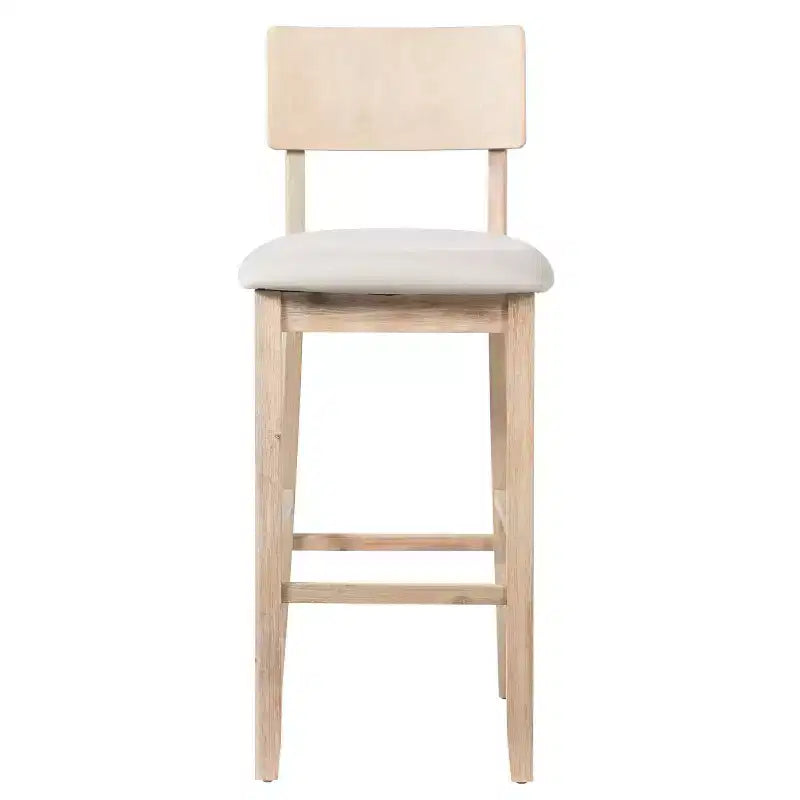 Tabouret de bar rembourré gris anthracite / gris clair, sans accoudoirs avec dossier, 1 place