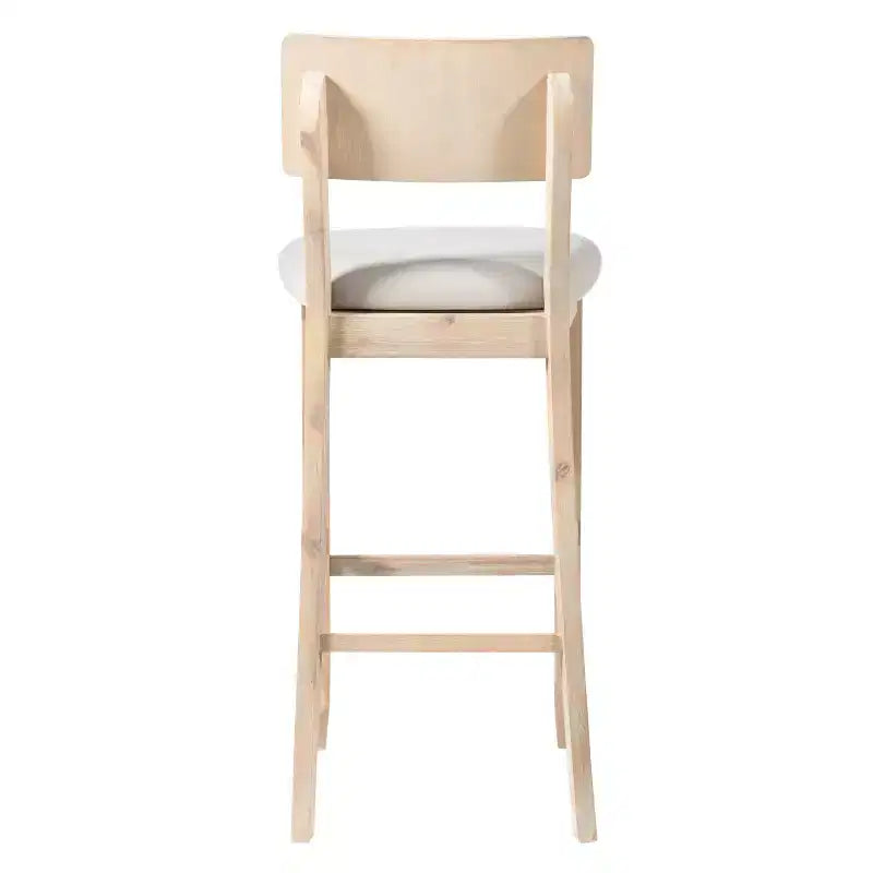 Tabouret de bar rembourré gris anthracite / gris clair, sans accoudoirs avec dossier, 1 place