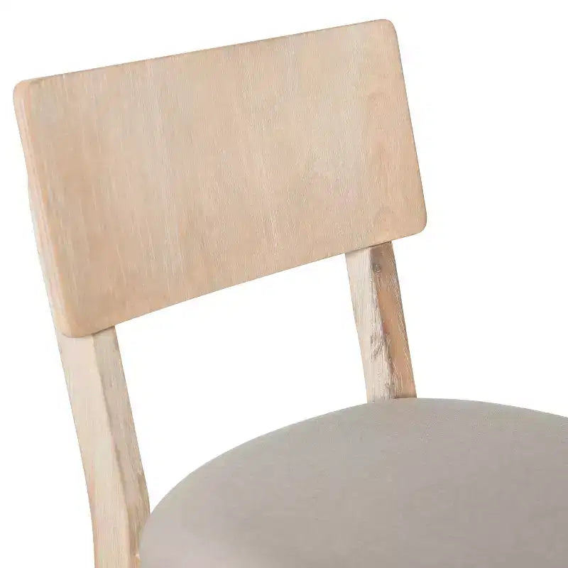 Tabouret de bar rembourré gris anthracite / gris clair, sans accoudoirs avec dossier, 1 place