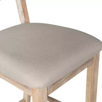 Tabouret de bar rembourré gris anthracite / gris clair, sans accoudoirs avec dossier, 1 place